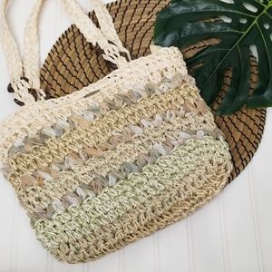 Cappelli Straworld straw and ribbon purse